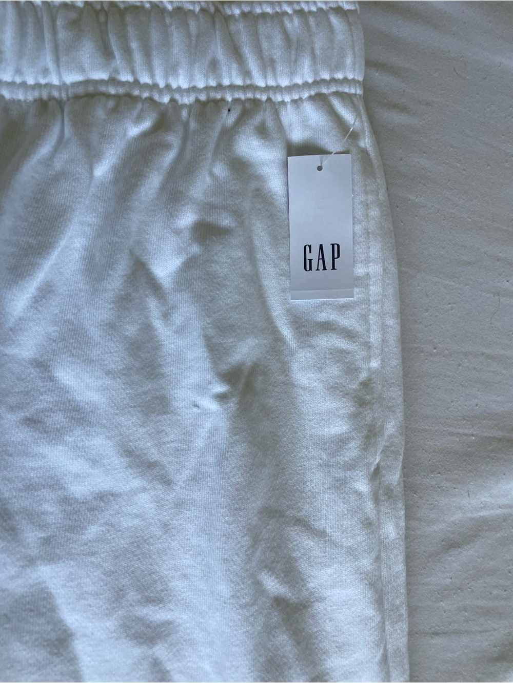 GAP White Wide-Leg Drawstring Lounge Pants - Picture 4 of 8